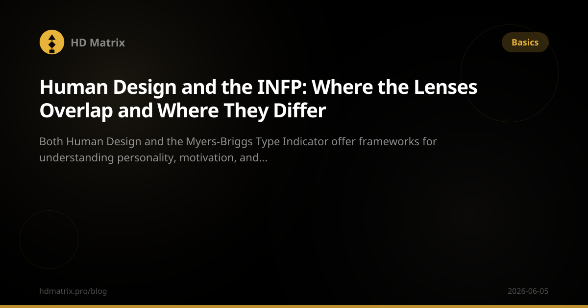 Human Design and the INFP: Where the Lenses Overlap and Where They Differ