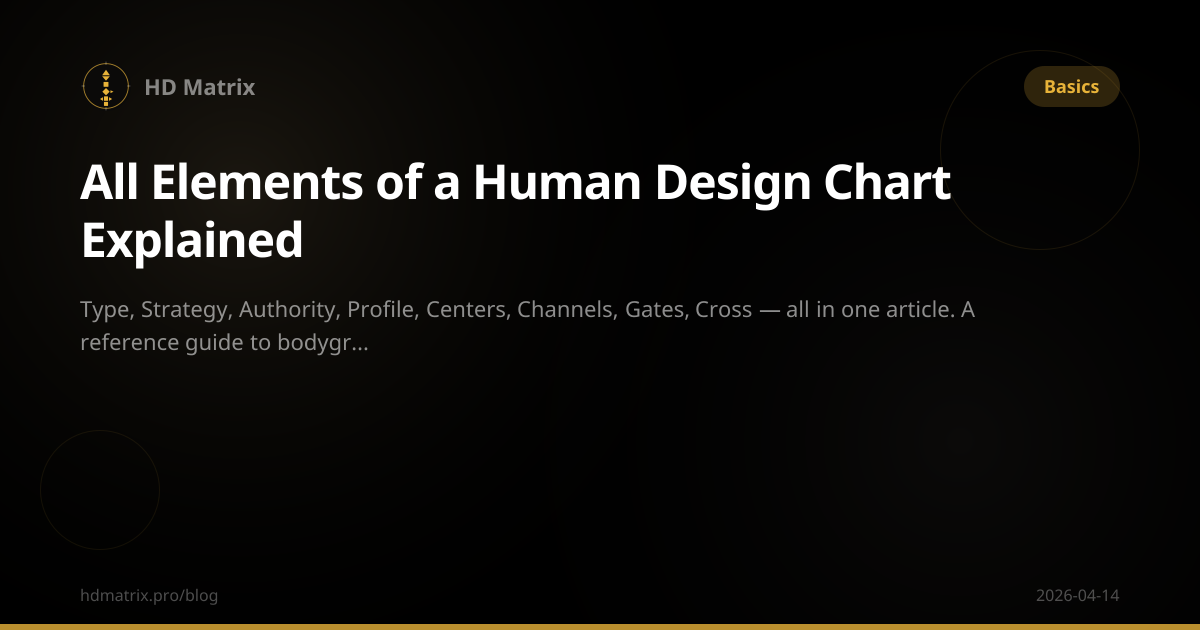 All Elements of a Human Design Chart Explained