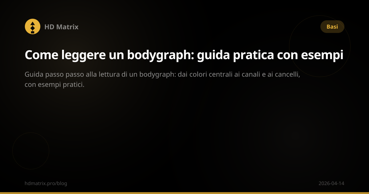 How to Read a Bodygraph: Practical Guide with Examples