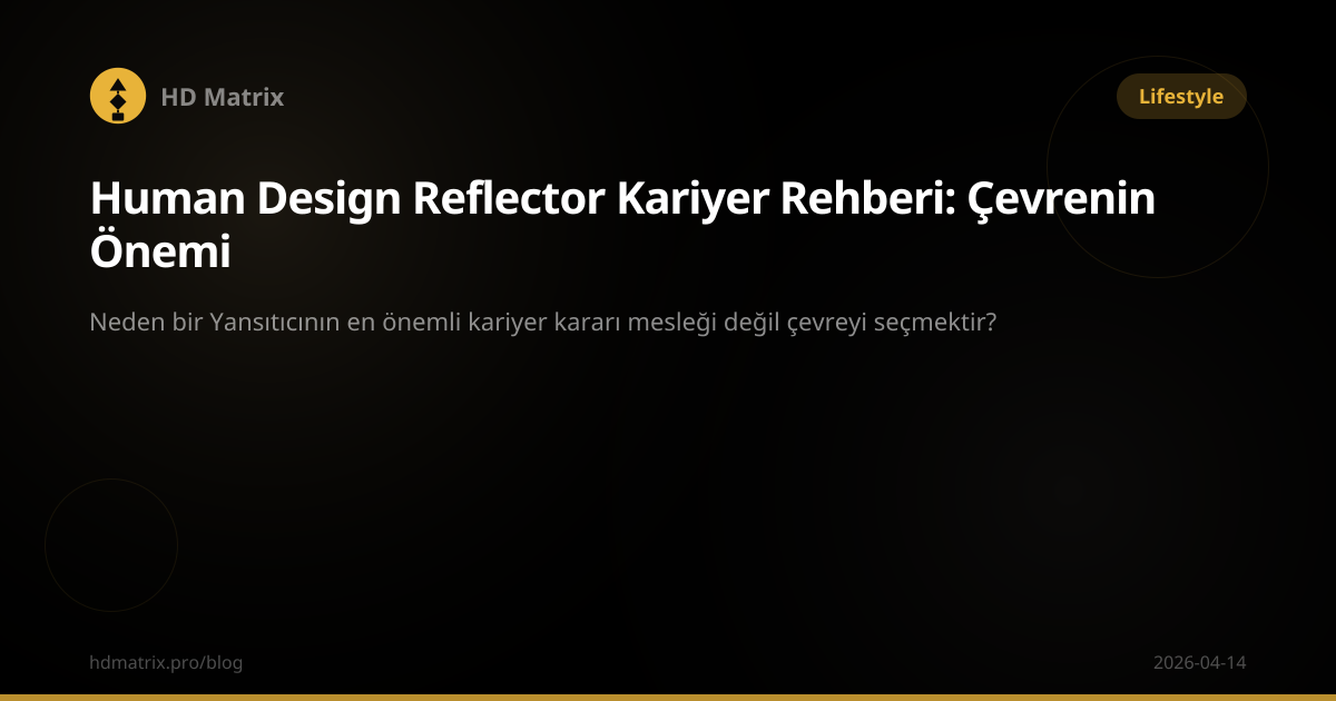 Human Design Reflector Career Guide: The Importance of Environment